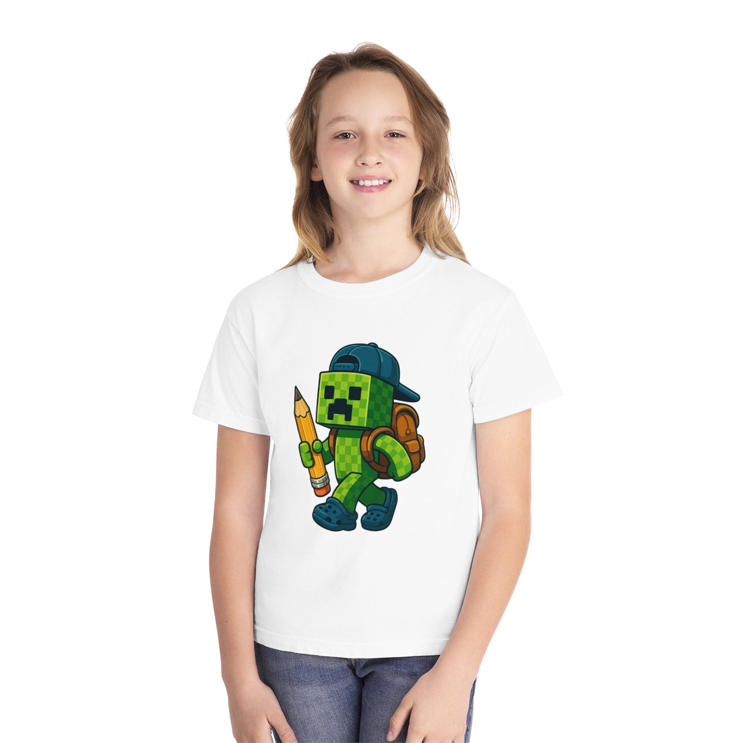 Youth Gamer Tee - Cartoon Pixel Character, Cool Shirt for Kids, Gaming Outfit, Birthday Gift, Back to School Tee