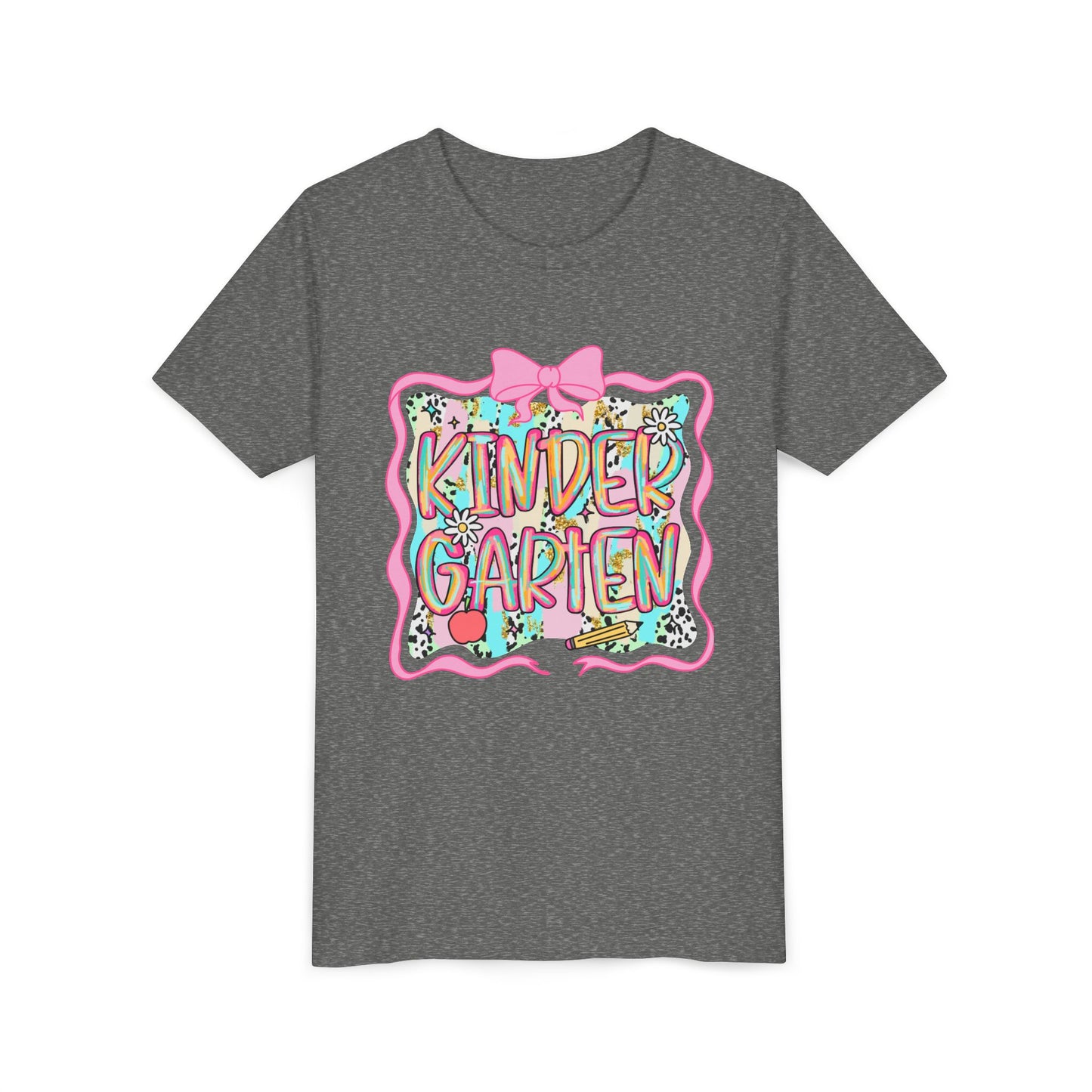 Colorful Kindergarten Youth Tee, Kids Shirt, Back to School Gift, Teacher Appreciation, Fun Classroom Apparel, Birthday Gift