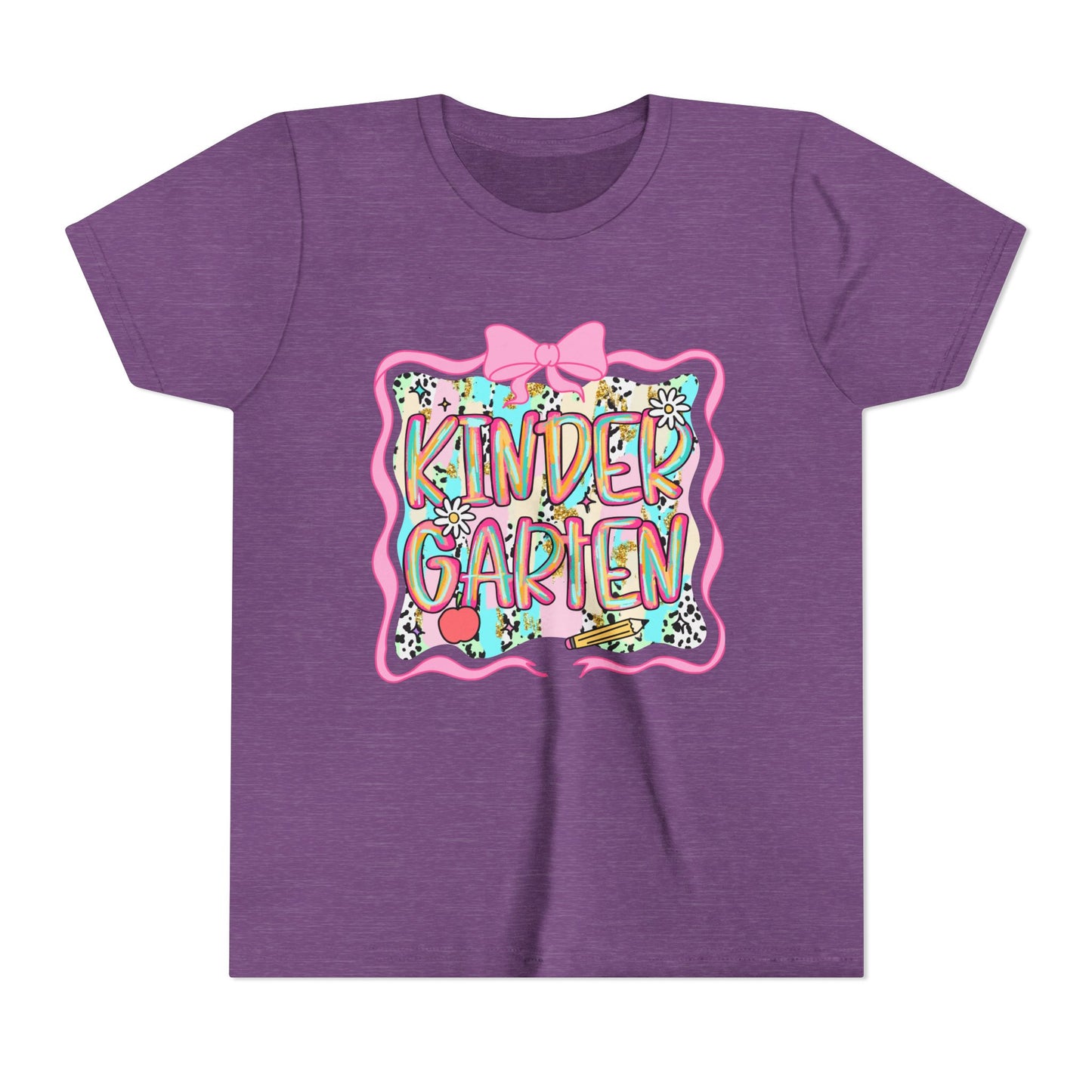 Colorful Kindergarten Youth Tee, Kids Shirt, Back to School Gift, Teacher Appreciation, Fun Classroom Apparel, Birthday Gift