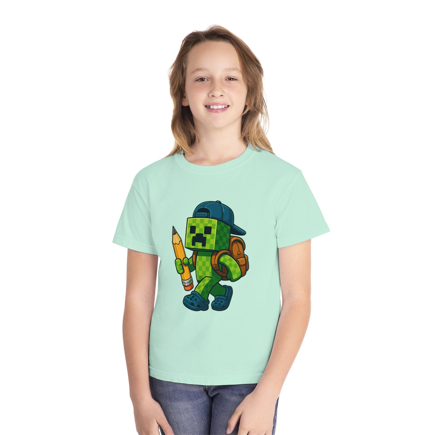 Youth Gamer Tee - Cartoon Pixel Character, Cool Shirt for Kids, Gaming Outfit, Birthday Gift, Back to School Tee