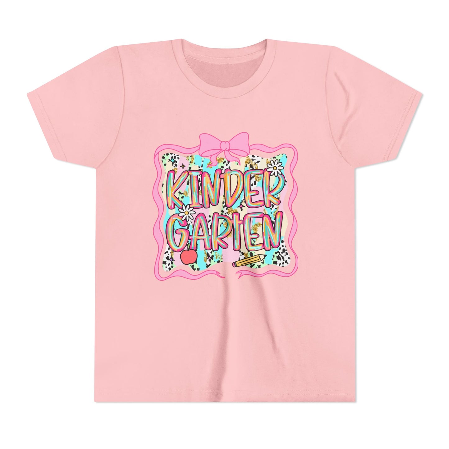 Colorful Kindergarten Youth Tee, Kids Shirt, Back to School Gift, Teacher Appreciation, Fun Classroom Apparel, Birthday Gift