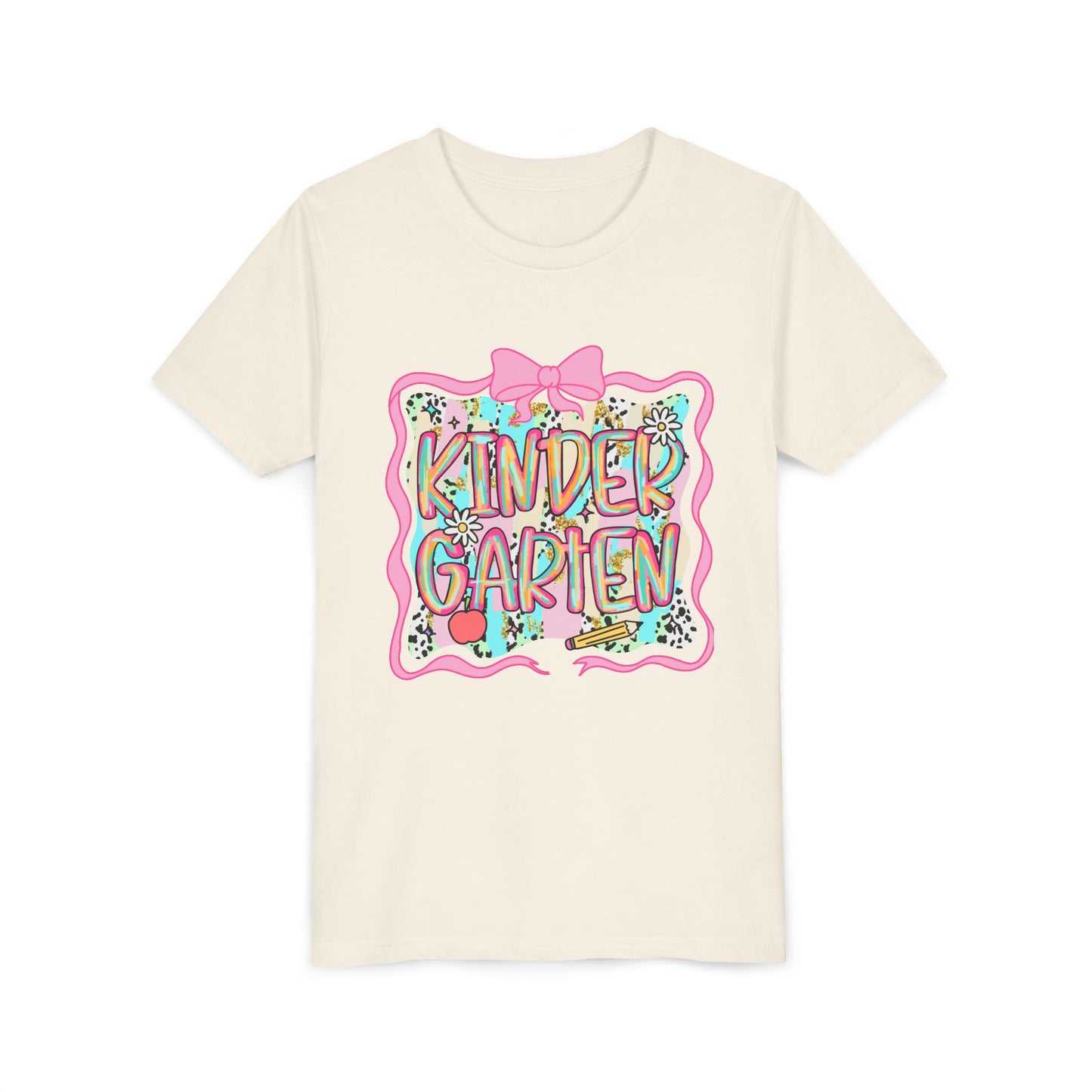 Colorful Kindergarten Youth Tee, Kids Shirt, Back to School Gift, Teacher Appreciation, Fun Classroom Apparel, Birthday Gift