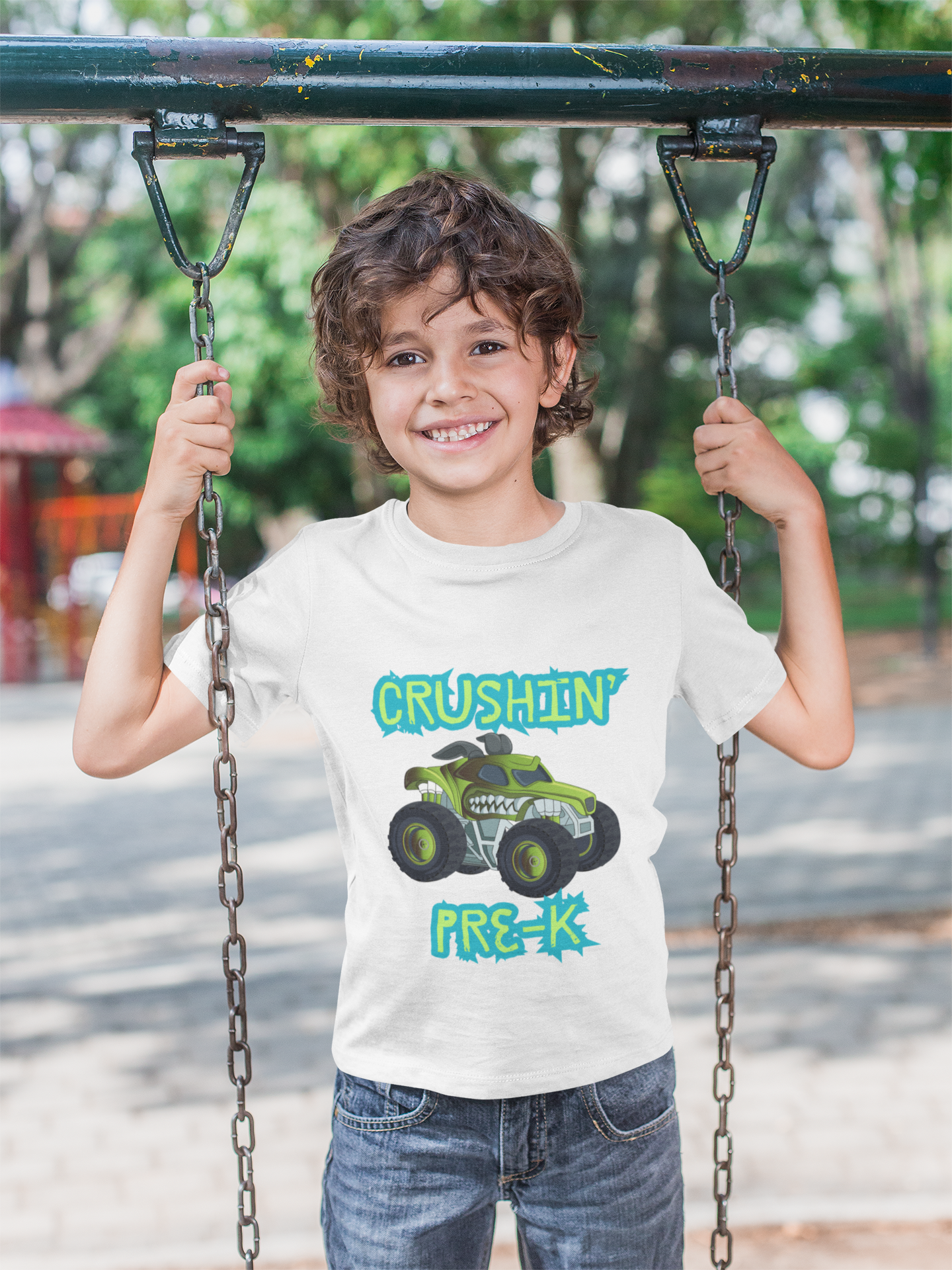 Monster Truck Crushin' Pre-K Youth Tee | Fun Kids Shirt, Birthday Gift, Playdate Outfit, Preschool Apparel, Adventure Wear