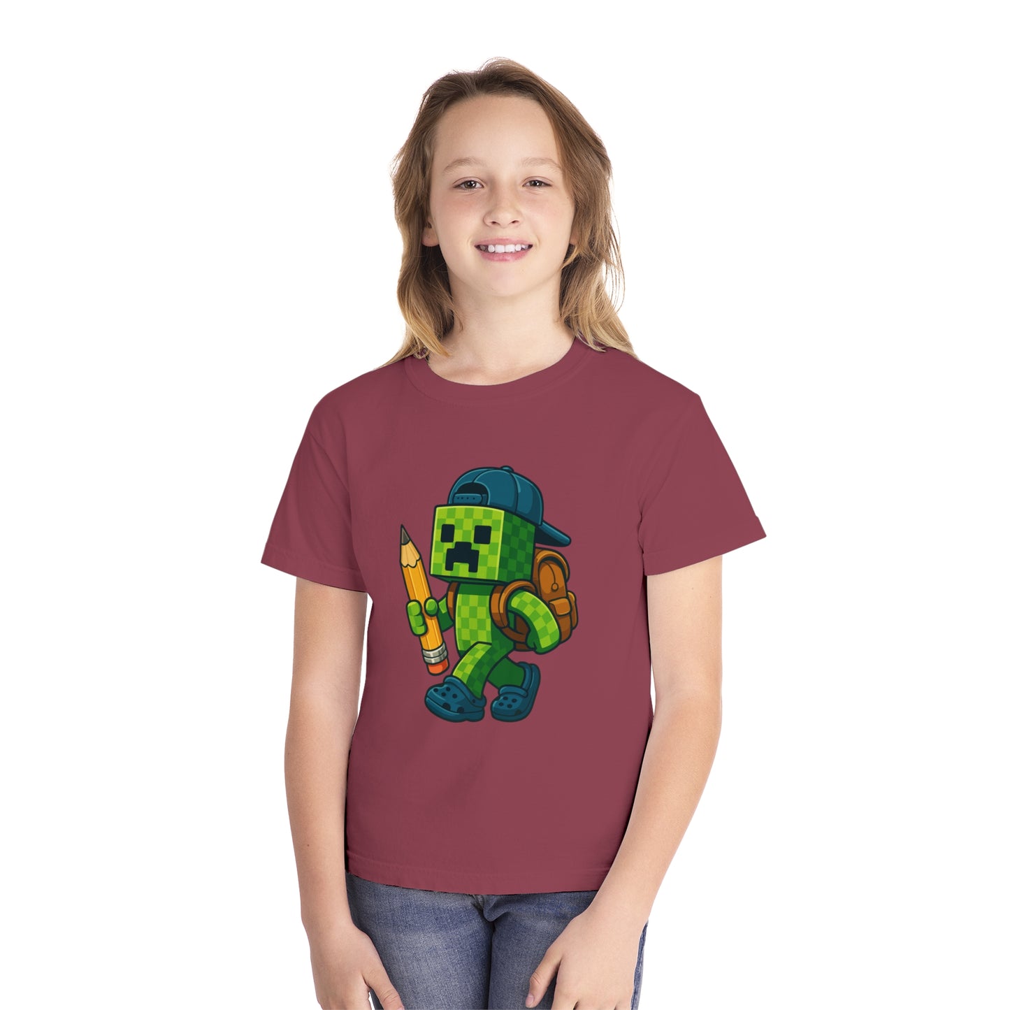 Youth Gamer Tee - Cartoon Pixel Character, Cool Shirt for Kids, Gaming Outfit, Birthday Gift, Back to School Tee
