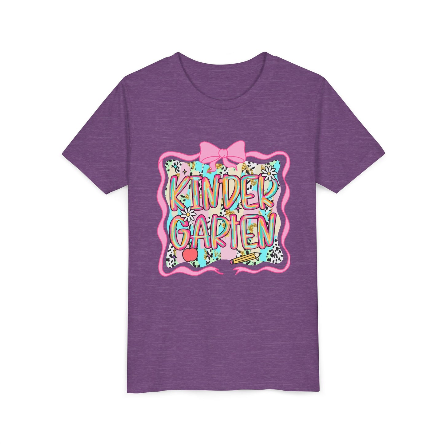 Colorful Kindergarten Youth Tee, Kids Shirt, Back to School Gift, Teacher Appreciation, Fun Classroom Apparel, Birthday Gift