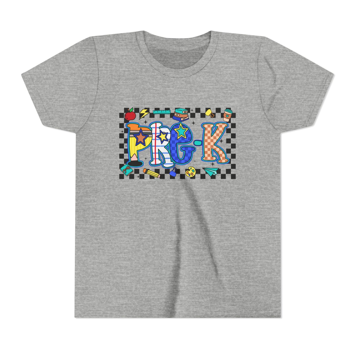 Colorful Youth Short Sleeve Tee, Fun Graphic T-Shirt for Kids, Playful Summer Wear, Gift for Birthdays, Casual Everyday Apparel