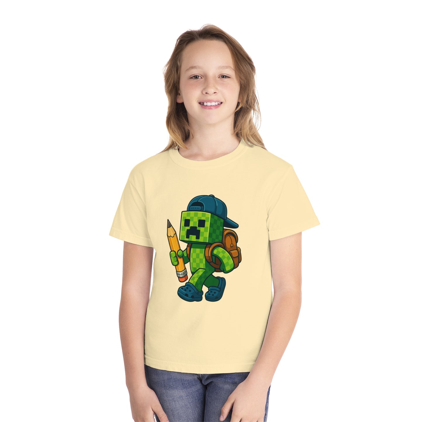 Youth Gamer Tee - Cartoon Pixel Character, Cool Shirt for Kids, Gaming Outfit, Birthday Gift, Back to School Tee