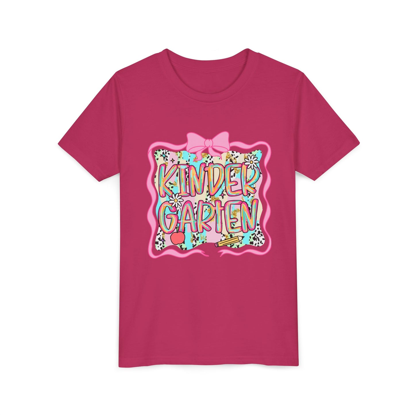 Colorful Kindergarten Youth Tee, Kids Shirt, Back to School Gift, Teacher Appreciation, Fun Classroom Apparel, Birthday Gift