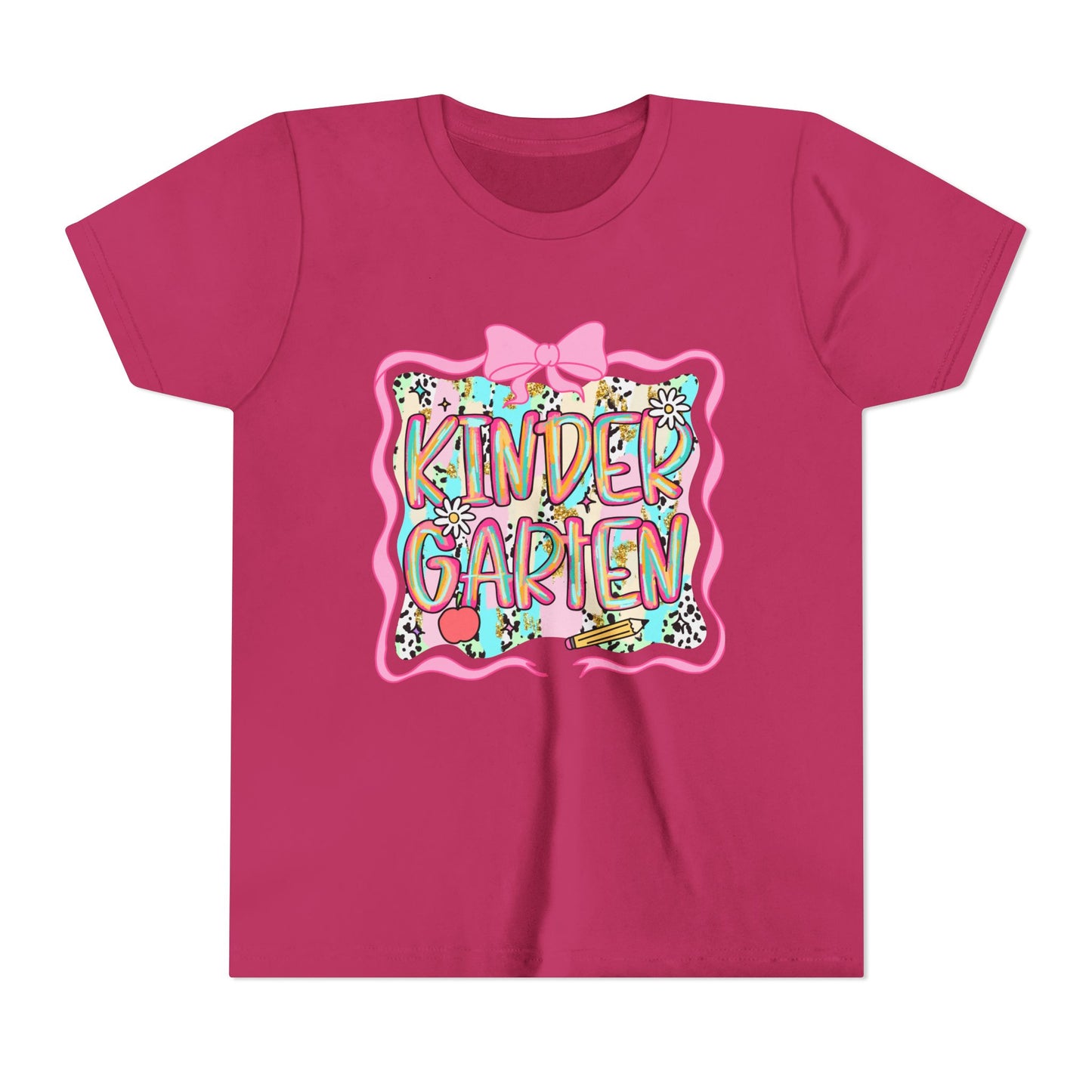 Colorful Kindergarten Youth Tee, Kids Shirt, Back to School Gift, Teacher Appreciation, Fun Classroom Apparel, Birthday Gift