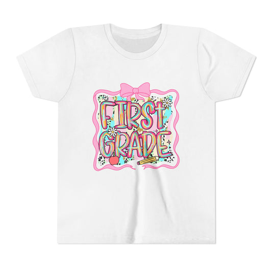 Cute First Grade Youth Tee - Perfect for Back to School, Kids' Birthdays, Celebrations, Gift for Little Scholars, and Class Parties