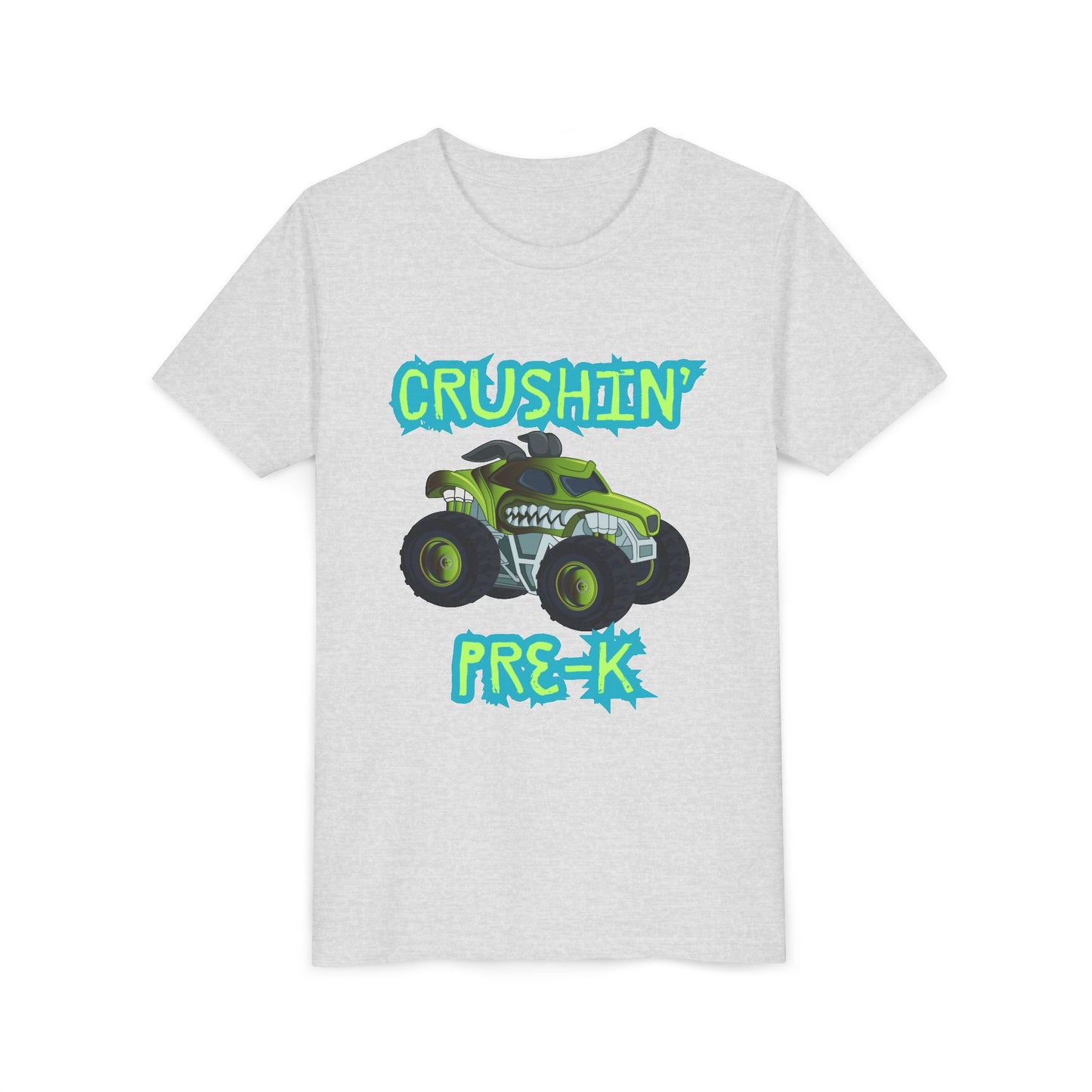 Monster Truck Crushin' Pre-K Youth Tee | Fun Kids Shirt, Birthday Gift, Playdate Outfit, Preschool Apparel, Adventure Wear