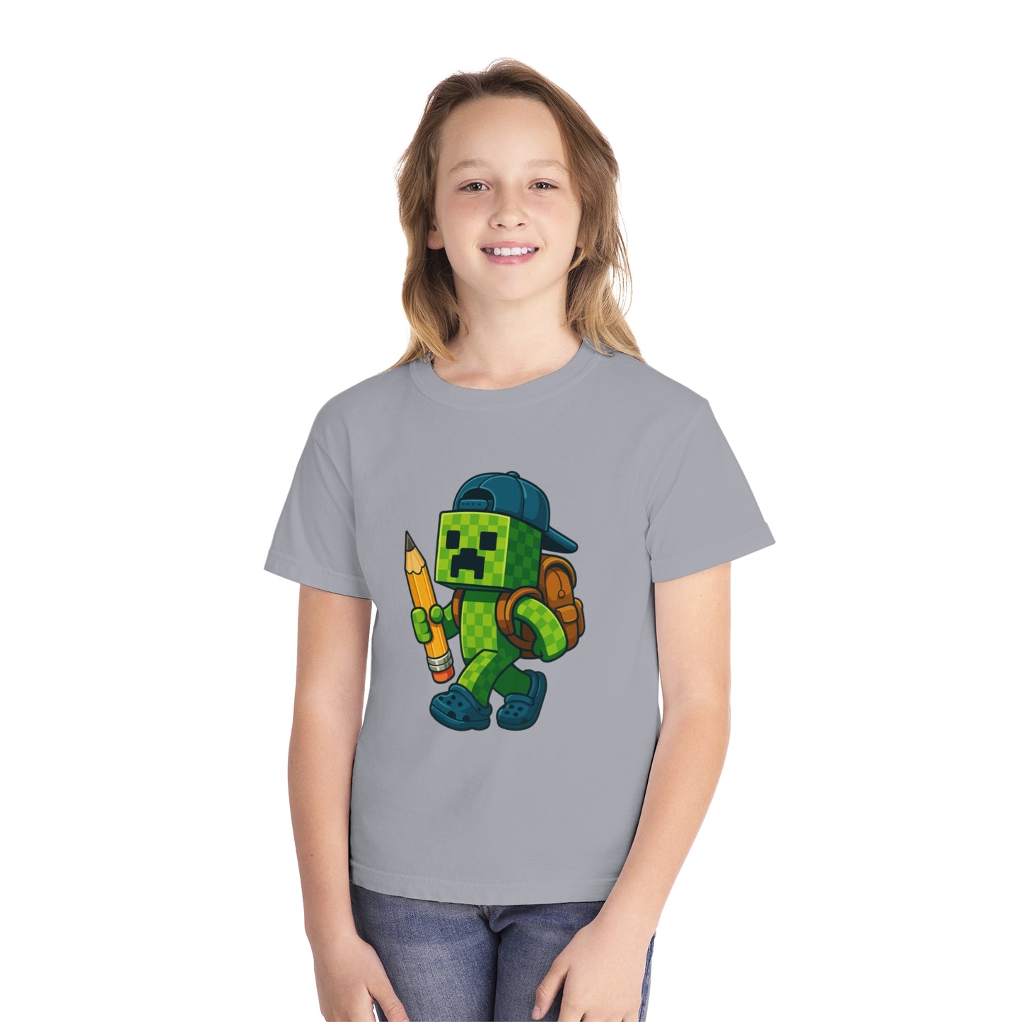 Youth Gamer Tee - Cartoon Pixel Character, Cool Shirt for Kids, Gaming Outfit, Birthday Gift, Back to School Tee