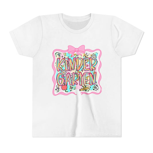 Colorful Kindergarten Youth Tee, Kids Shirt, Back to School Gift, Teacher Appreciation, Fun Classroom Apparel, Birthday Gift