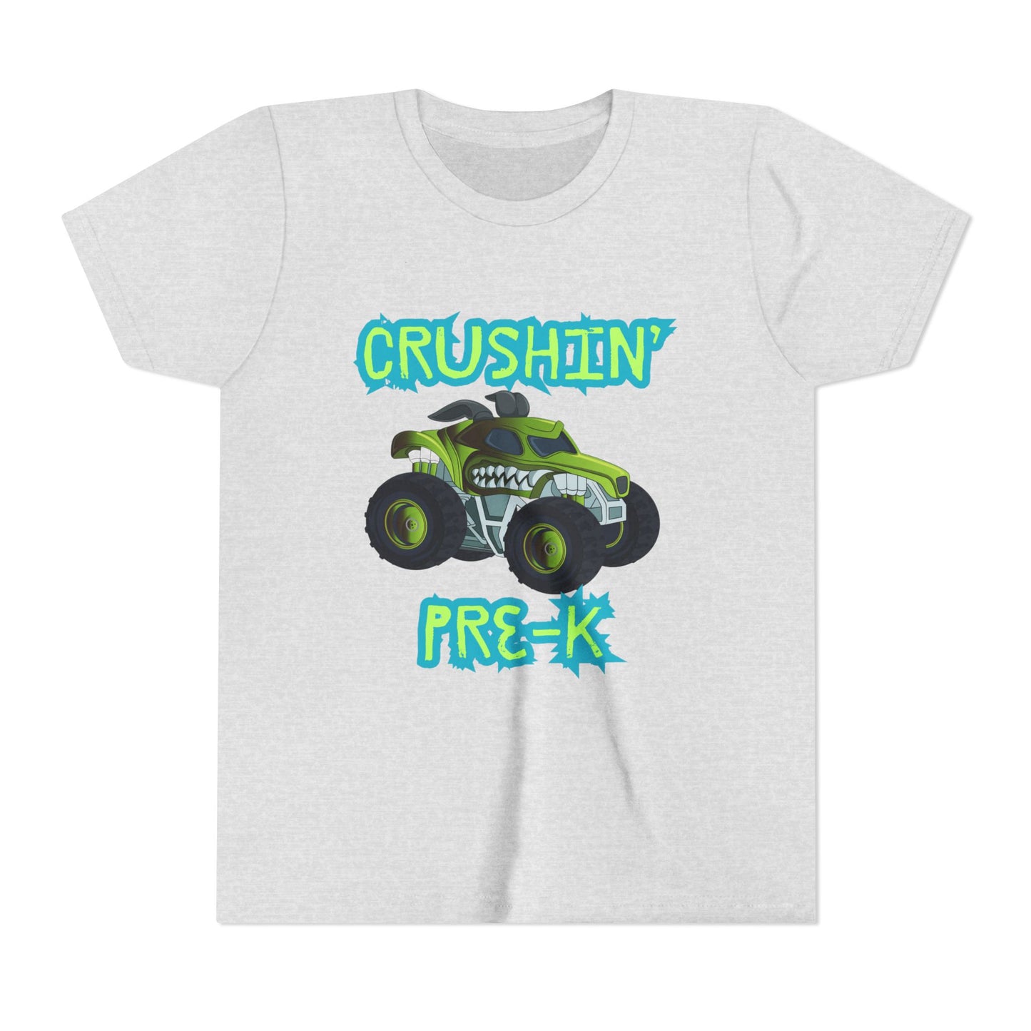 Monster Truck Crushin' Pre-K Youth Tee | Fun Kids Shirt, Birthday Gift, Playdate Outfit, Preschool Apparel, Adventure Wear
