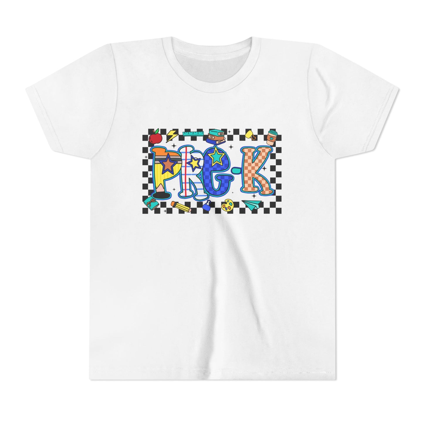 Colorful Youth Short Sleeve Tee, Fun Graphic T-Shirt for Kids, Playful Summer Wear, Gift for Birthdays, Casual Everyday Apparel