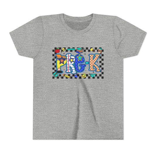 Colorful Youth Short Sleeve Tee, Fun Graphic T-Shirt for Kids, Playful Summer Wear, Gift for Birthdays, Casual Everyday Apparel