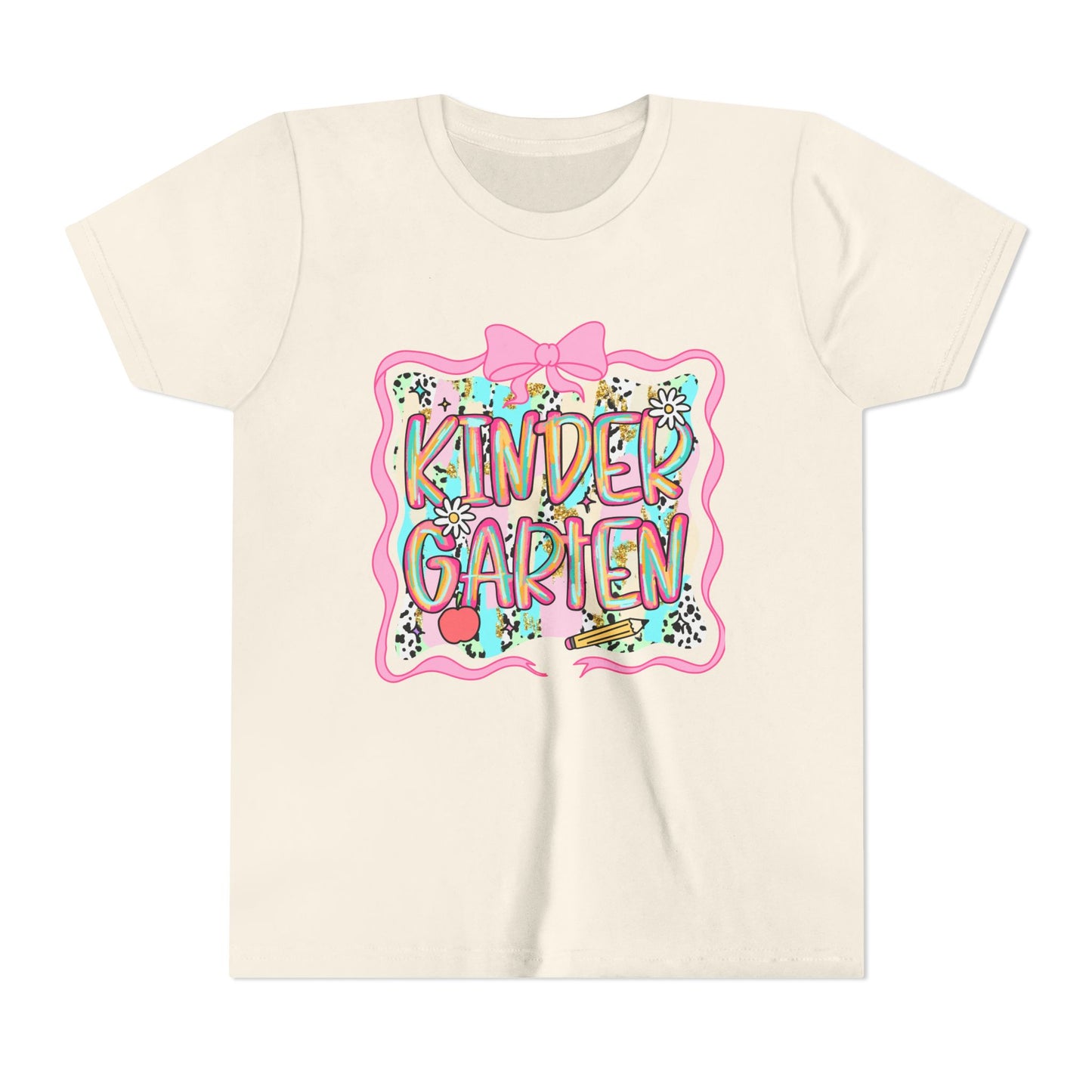 Colorful Kindergarten Youth Tee, Kids Shirt, Back to School Gift, Teacher Appreciation, Fun Classroom Apparel, Birthday Gift