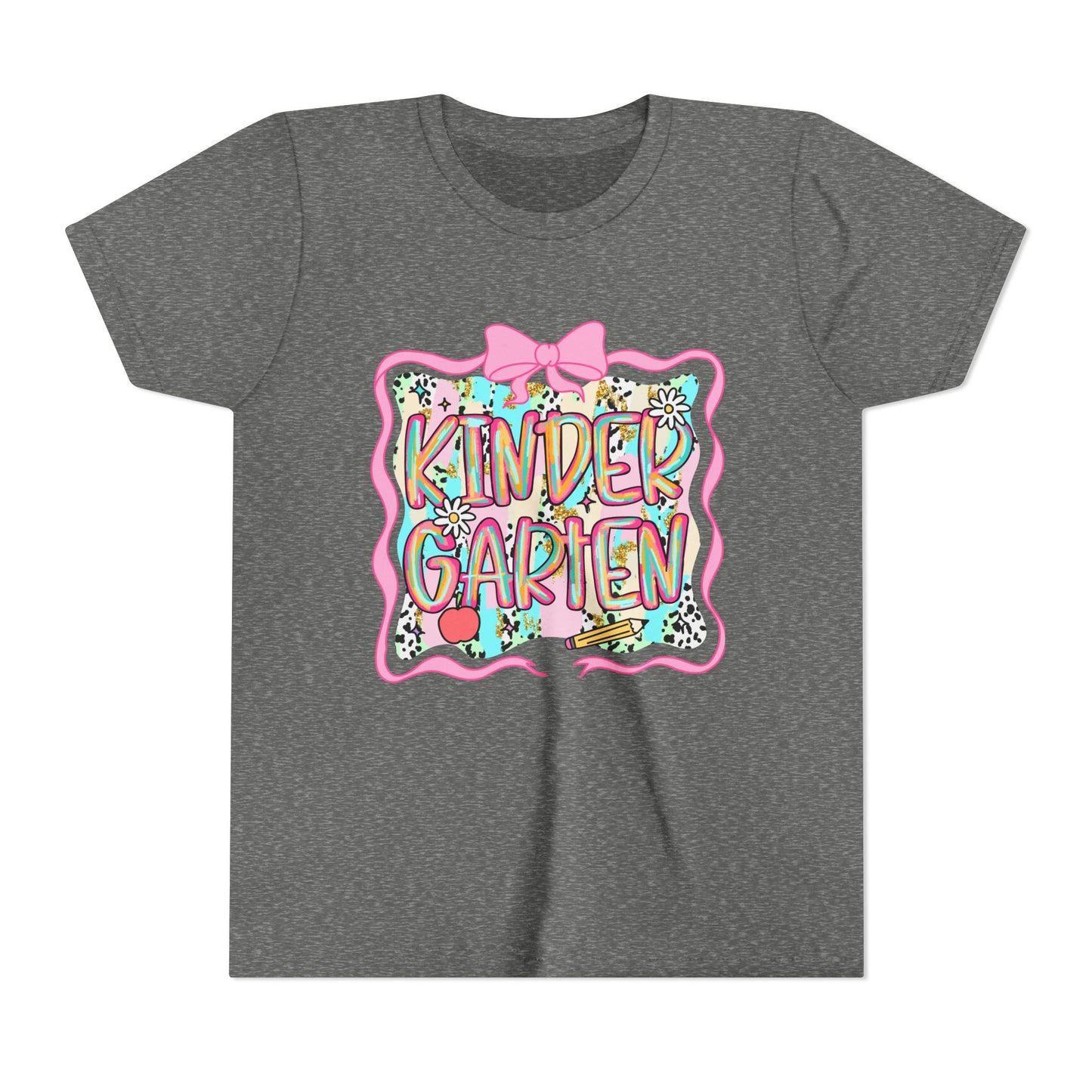 Colorful Kindergarten Youth Tee, Kids Shirt, Back to School Gift, Teacher Appreciation, Fun Classroom Apparel, Birthday Gift