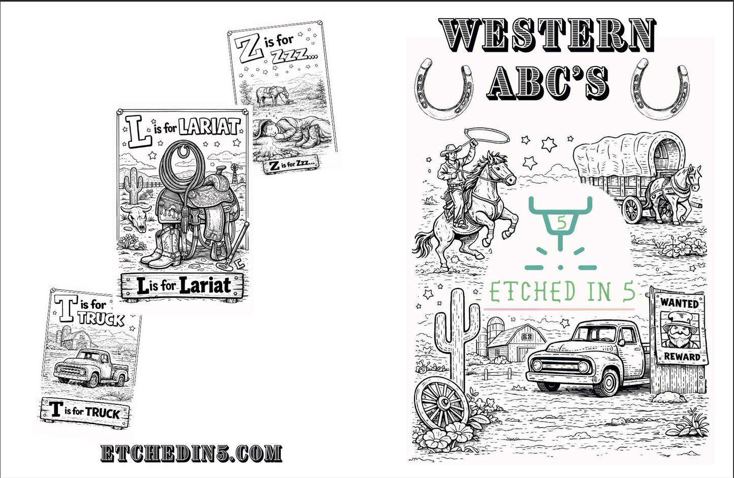 Western ABC's Coloring Book